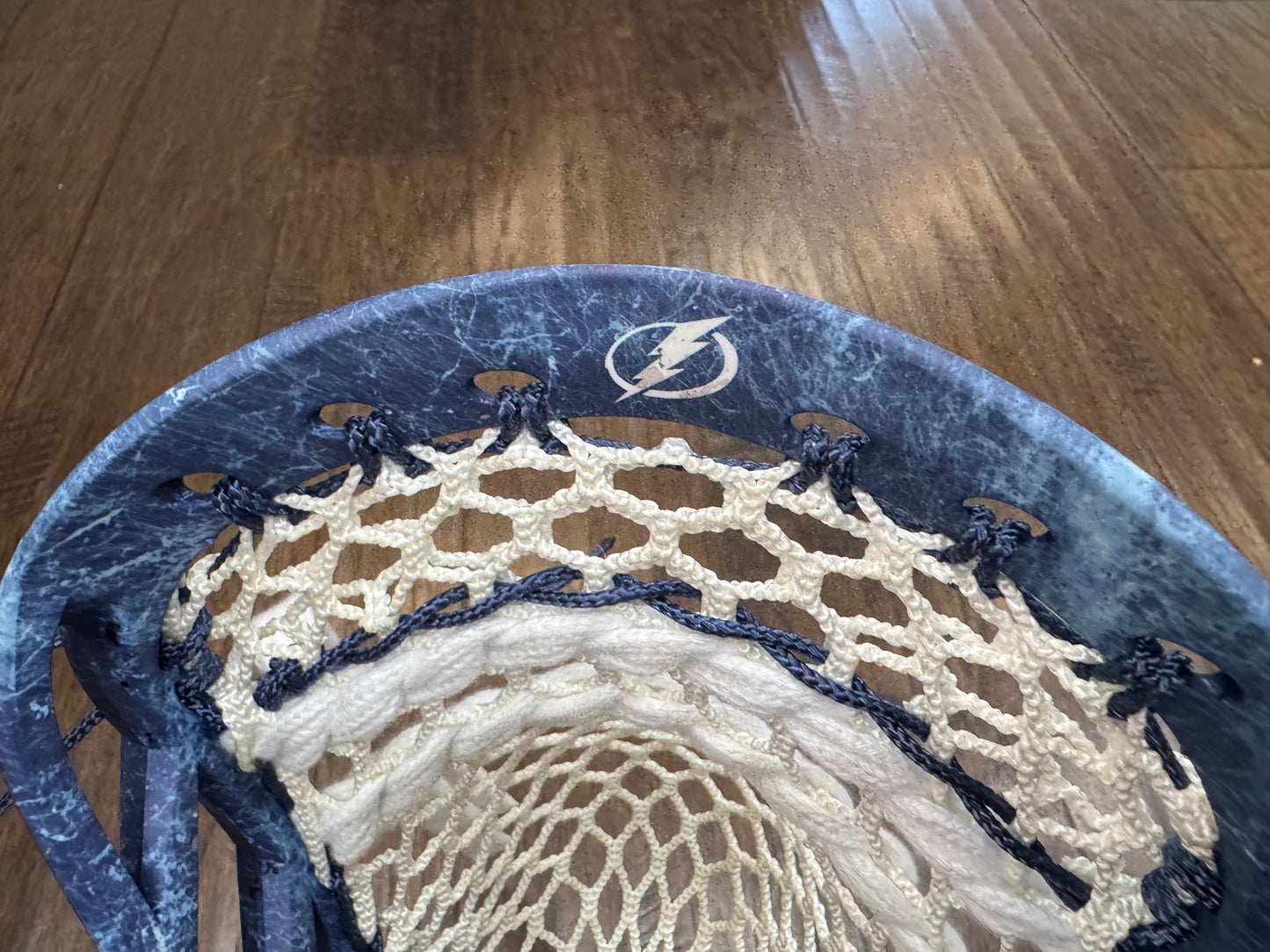 Signature Contract Pro Defense | Tampa Bay Lightning Solid + Marbling + Logo | 10D Mesh | Strung