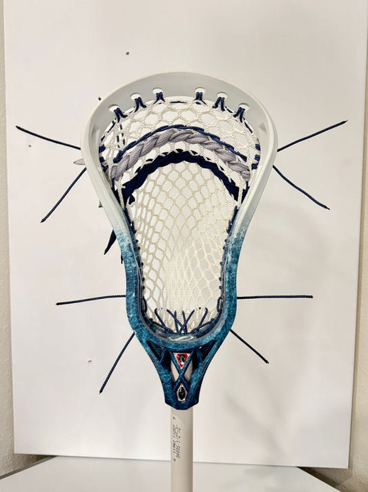 Signature Contract Pro Defense | Tampa Bay Lightning Bottom Fade + Marbling + Logo | 10D Mesh | Strung