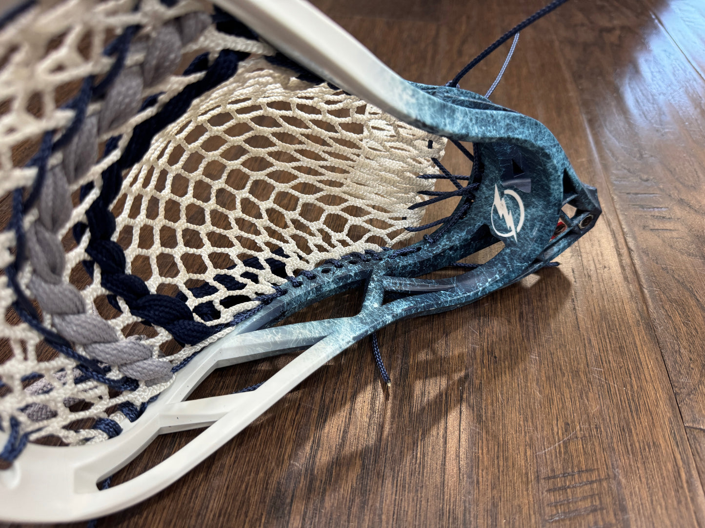Signature Contract Pro Defense | Tampa Bay Lightning Bottom Fade + Marbling + Logo | 10D Mesh | Strung