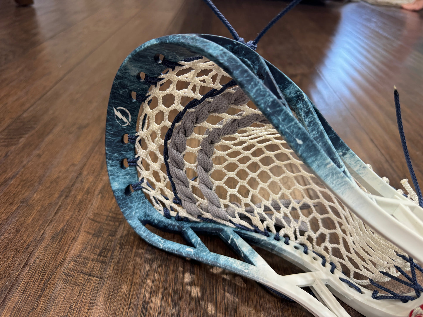 Signature Contract Pro Defense | Tampa Bay Lightning Bottom Fade + Marbling + Logo | 10D Mesh | Strung