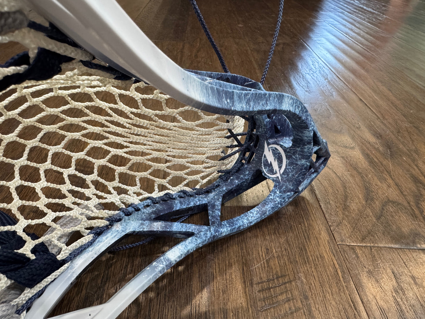 Signature Contract Pro Defense | Tampa Bay Lightning Bottom Fade + Marbling + Logo | 10D Mesh | Strung