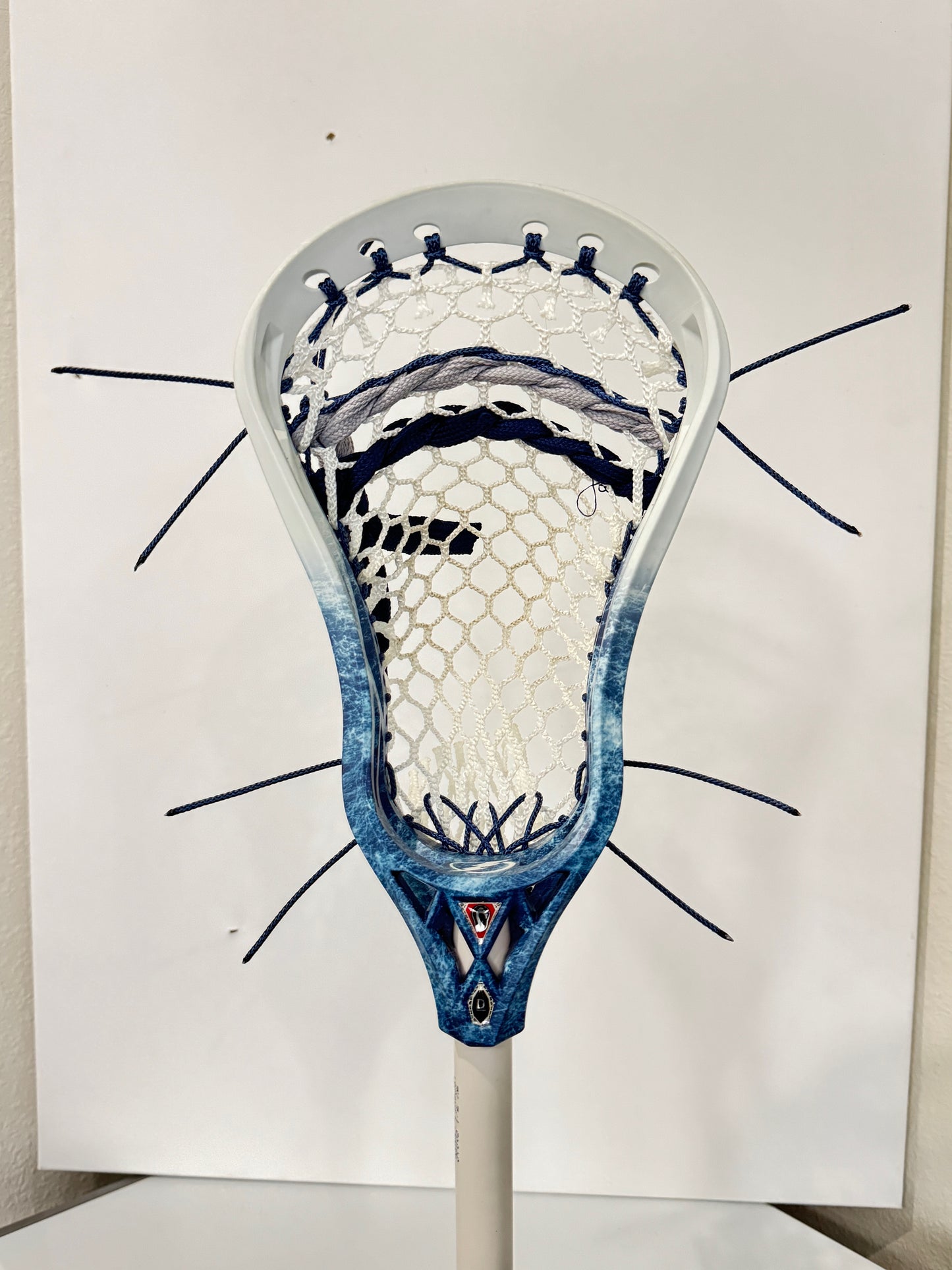Signature Contract Pro Defense | Tampa Bay Lightning Bottom Fade + Marbling + Logo | 7D Mesh | Strung