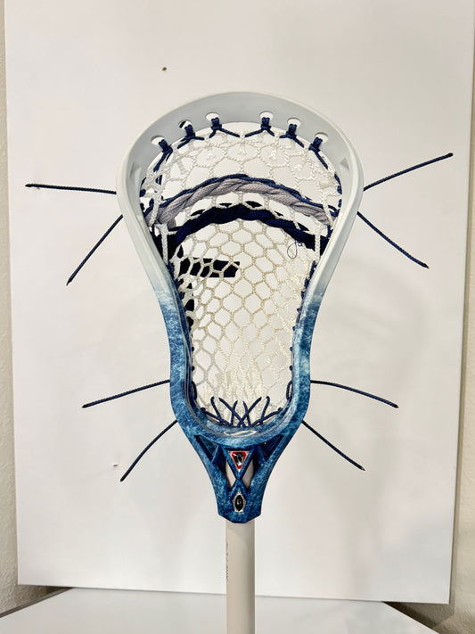 Signature Contract Pro Defense | Tampa Bay Lightning Bottom Fade + Marbling + Logo | 7D Mesh | Strung