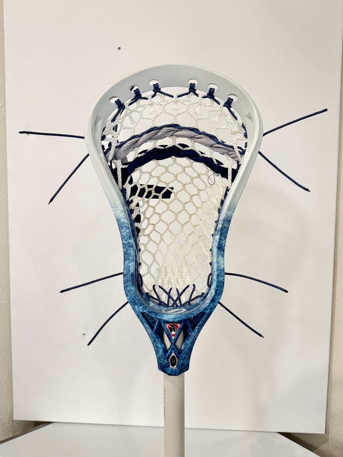 Signature Contract Pro Defense | Tampa Bay Lightning Bottom Fade + Marbling + Logo | 7D Mesh | Strung