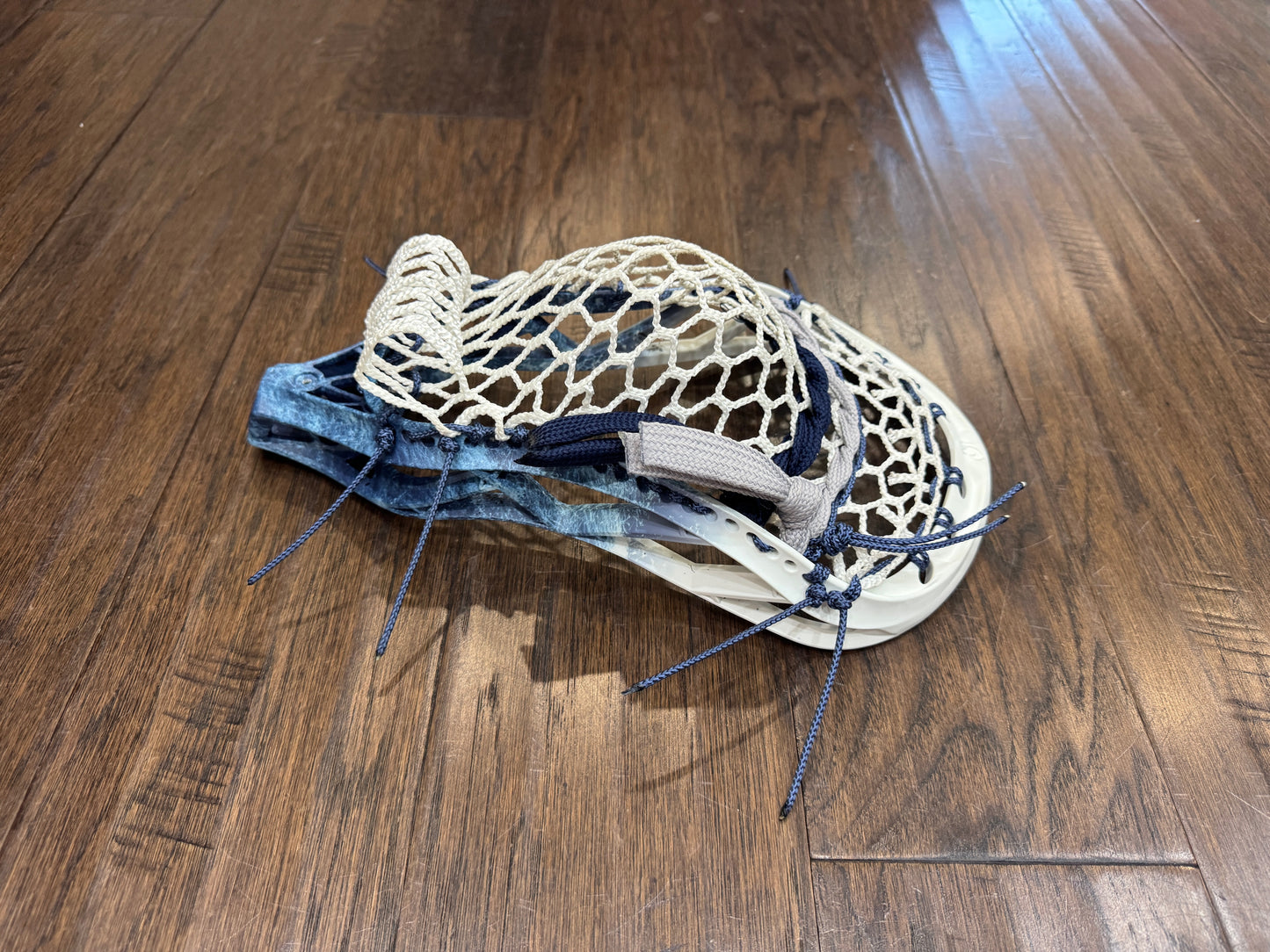 Signature Contract Pro Defense | Tampa Bay Lightning Bottom Fade + Marbling + Logo | 7D Mesh | Strung