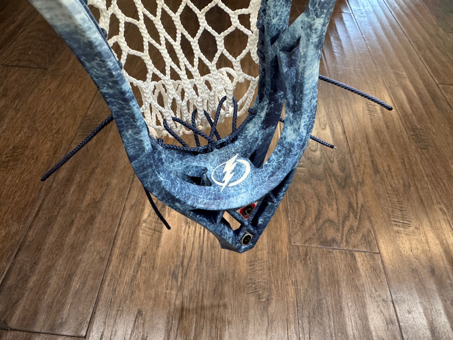 Signature Contract Pro Defense | Tampa Bay Lightning Bottom Fade + Marbling + Logo | 7D Mesh | Strung