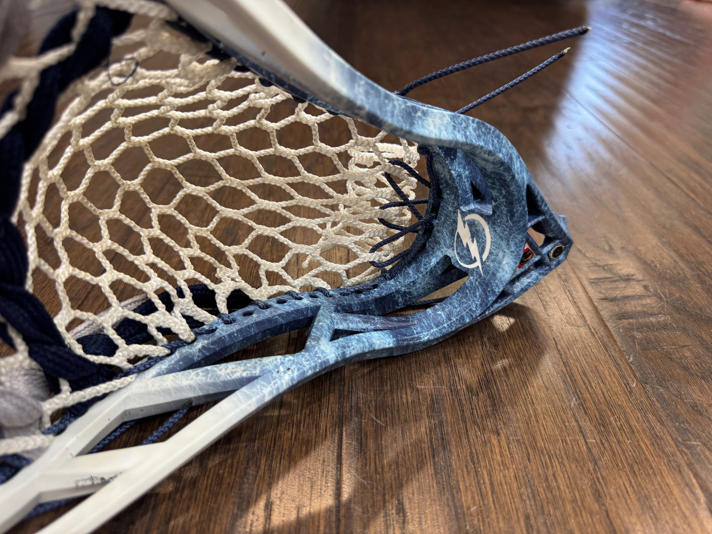 Signature Contract Pro Defense | Tampa Bay Lightning Bottom Fade + Marbling + Logo | 7D Mesh | Strung