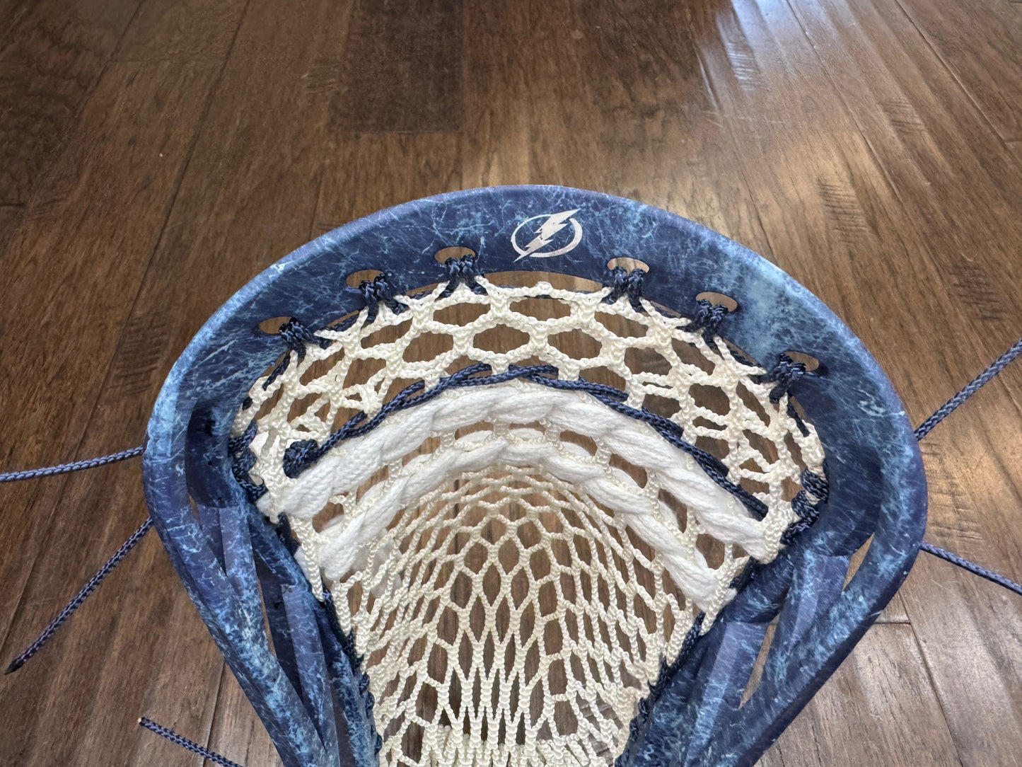 Signature Contract Pro Defense | Tampa Bay Lightning Solid + Marbling + Logo | 10D Mesh | Strung
