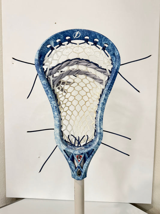 Signature Contract Pro Defense | Tampa Bay Lightning Solid + Marbling + Logo | 7D Mesh | Strung