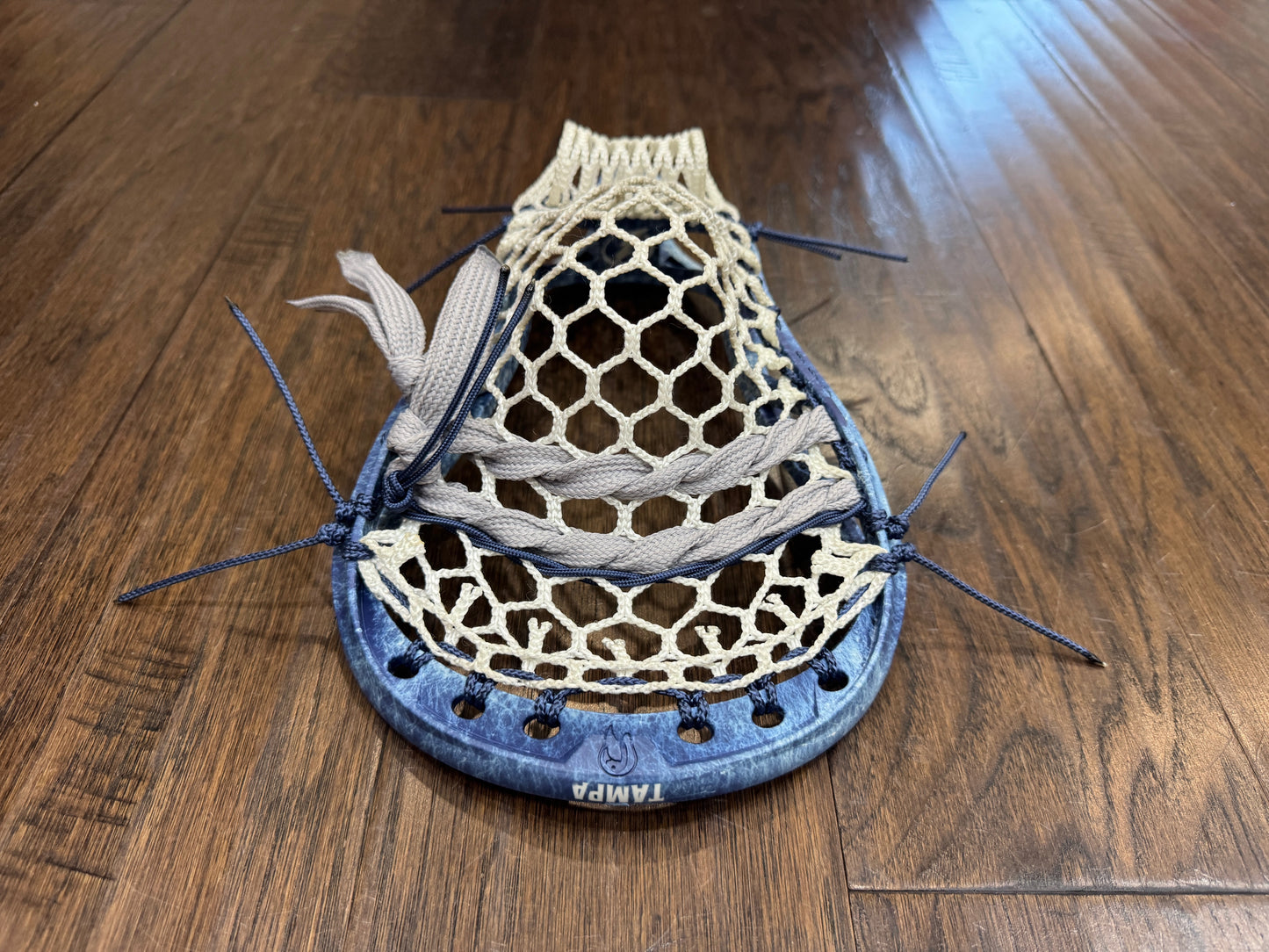 Signature Contract Pro Defense | Tampa Bay Lightning Solid + Marbling + Logo | 7D Mesh | Strung