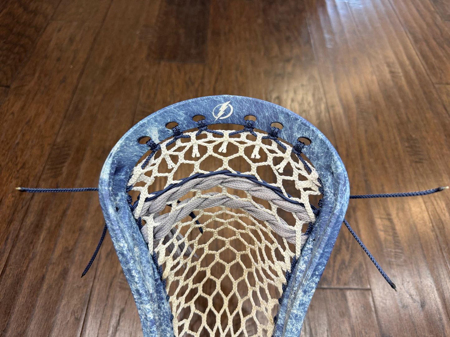 Signature Contract Pro Defense | Tampa Bay Lightning Solid + Marbling + Logo | 7D Mesh | Strung
