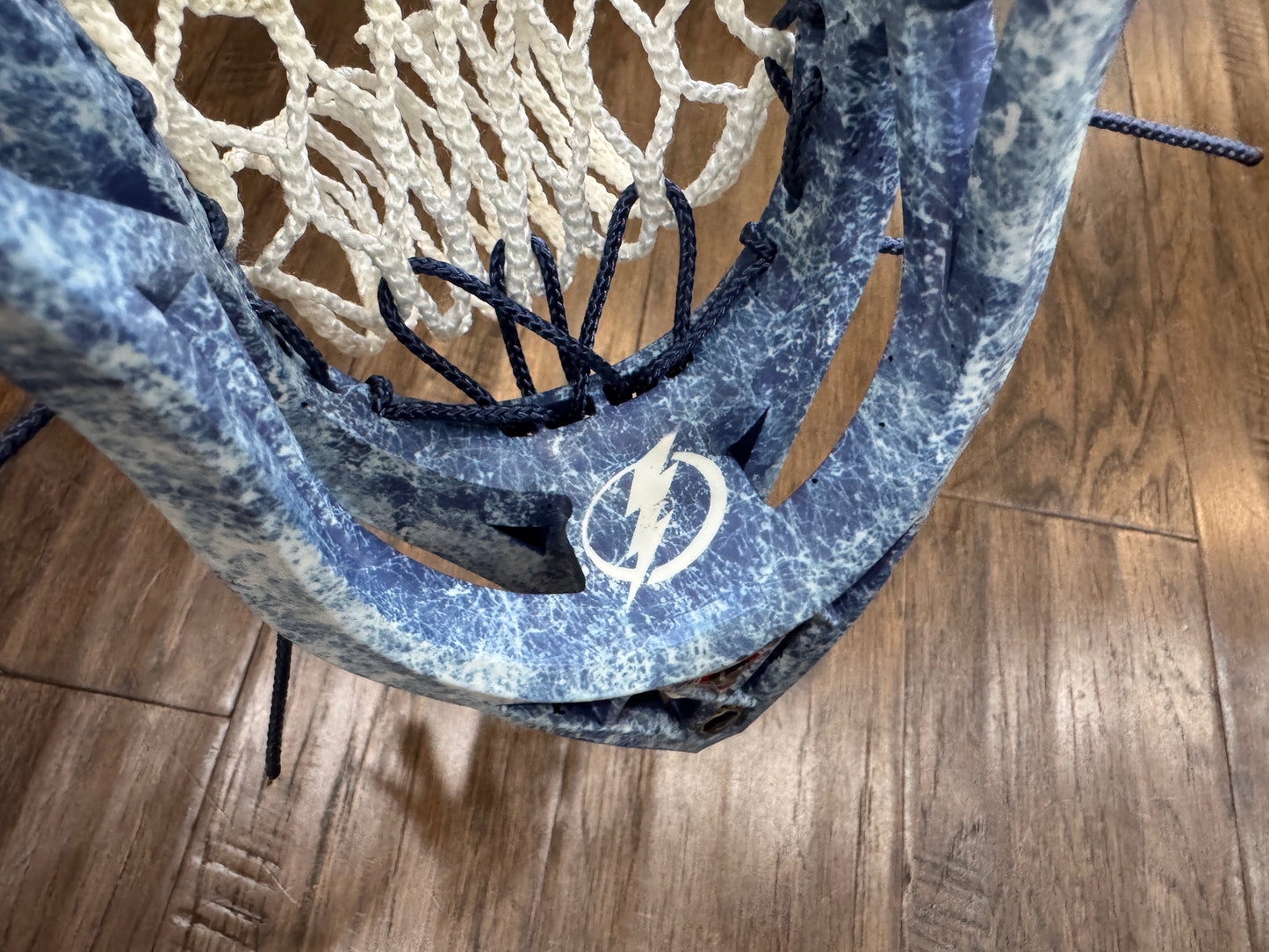 Signature Contract Pro Defense | Tampa Bay Lightning Solid + Marbling + Logo | 7D Mesh | Strung
