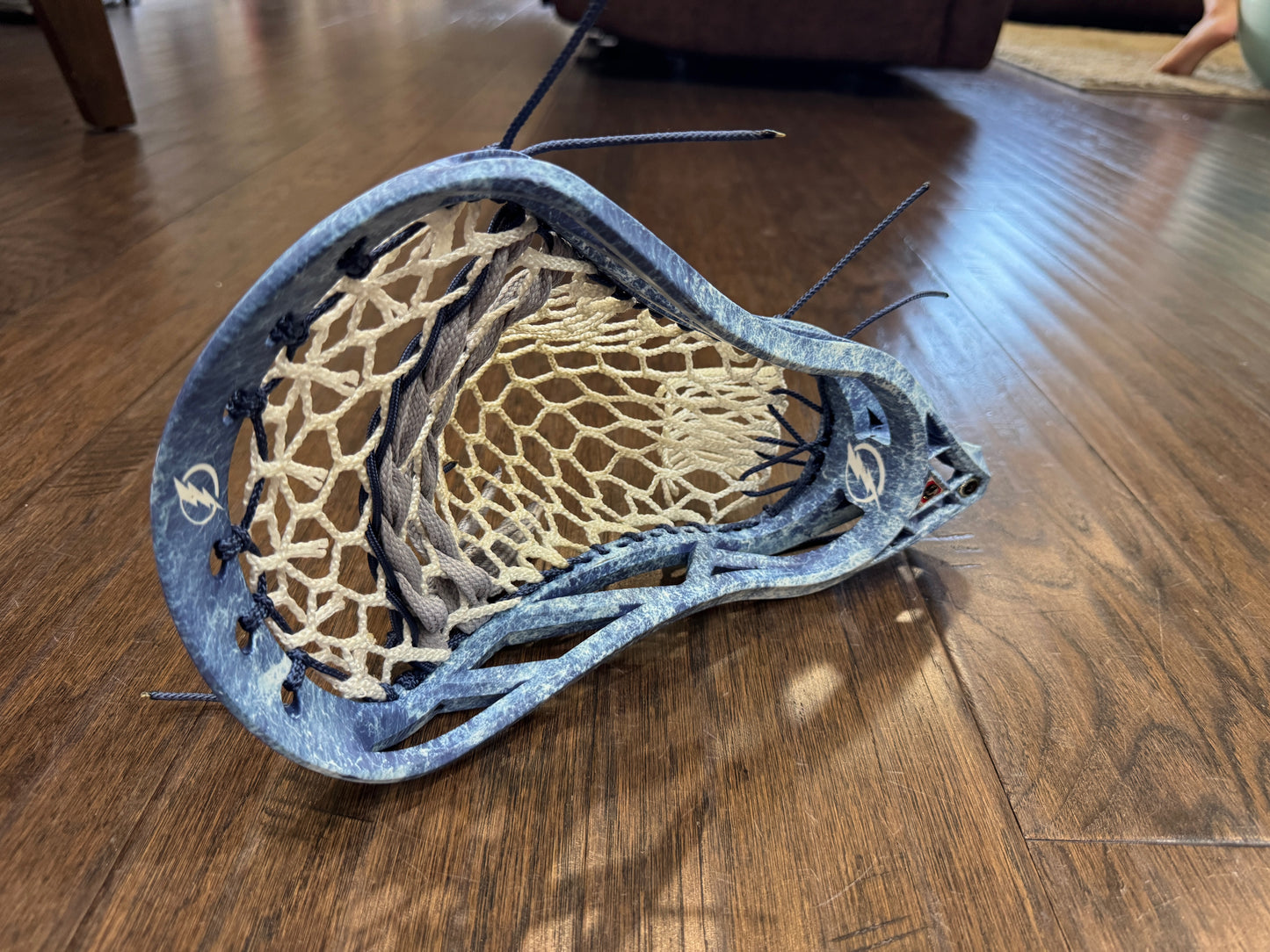 Signature Contract Pro Defense | Tampa Bay Lightning Solid + Marbling + Logo | 7D Mesh | Strung