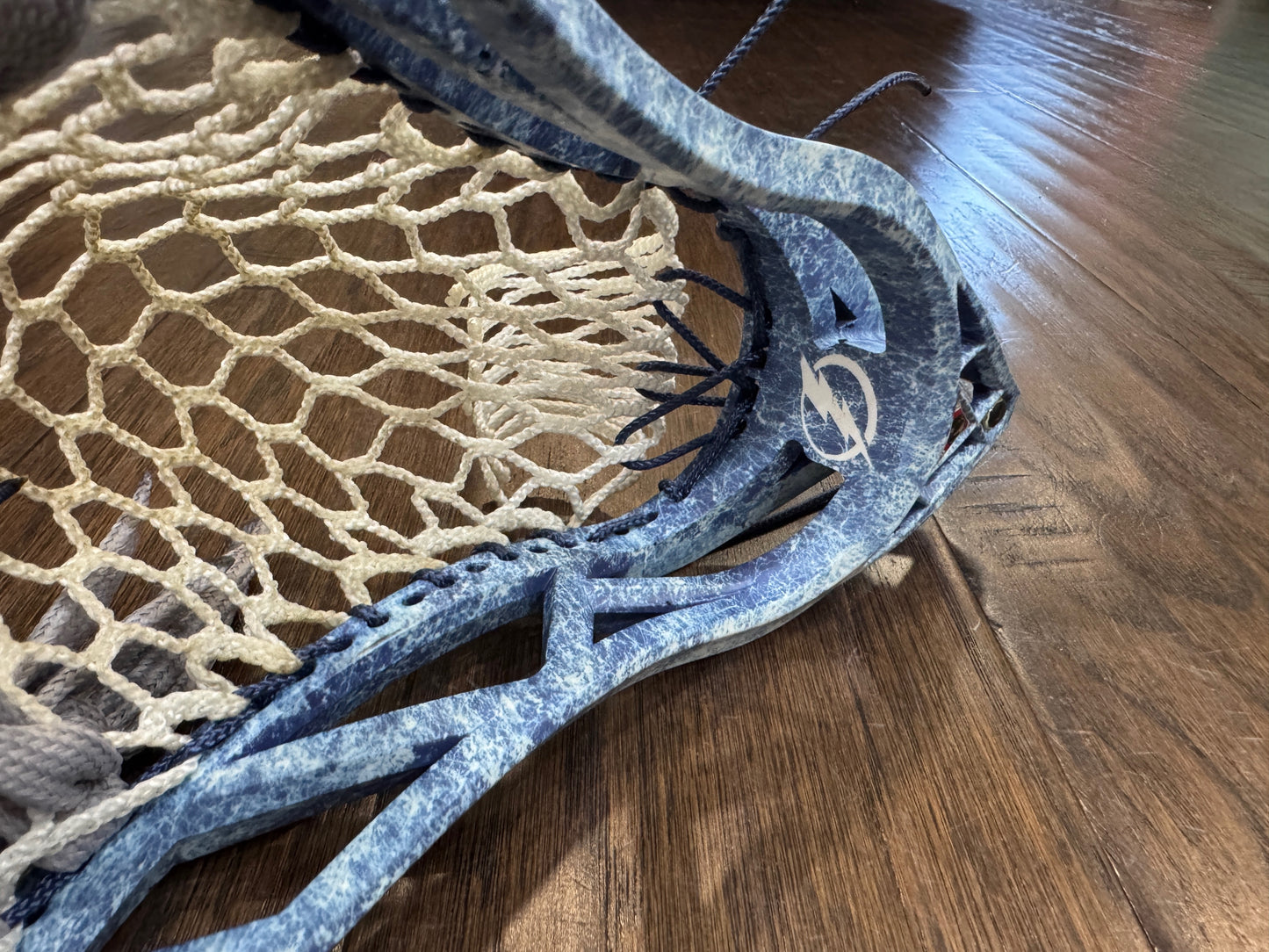 Signature Contract Pro Defense | Tampa Bay Lightning Solid + Marbling + Logo | 7D Mesh | Strung