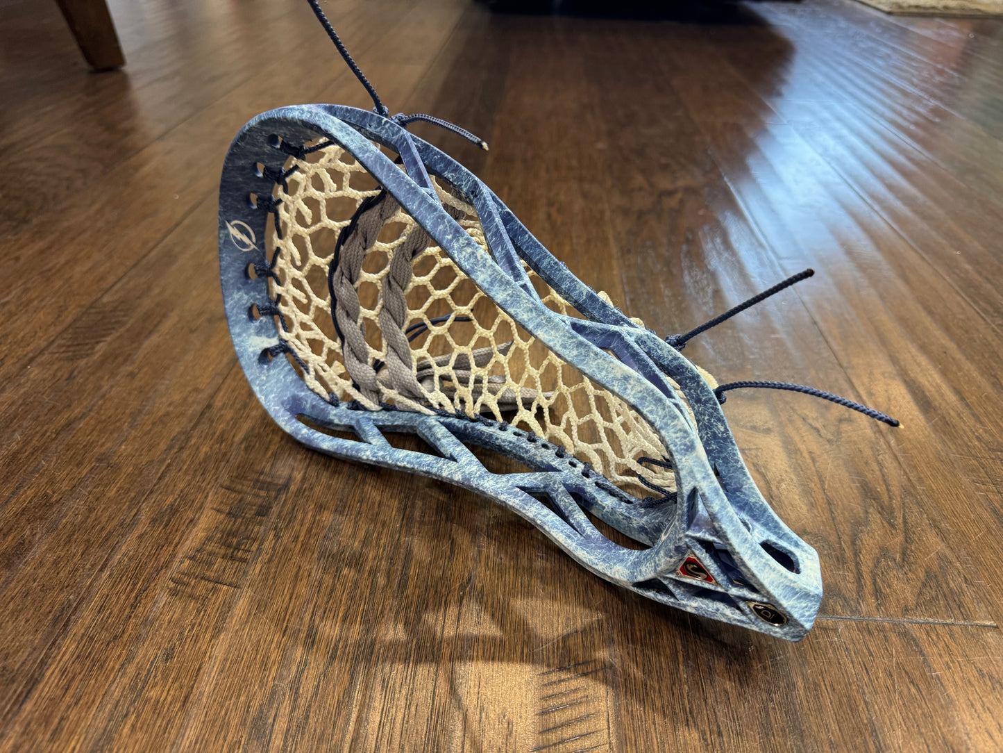 Signature Contract Pro Defense | Tampa Bay Lightning Solid + Marbling + Logo | 7D Mesh | Strung