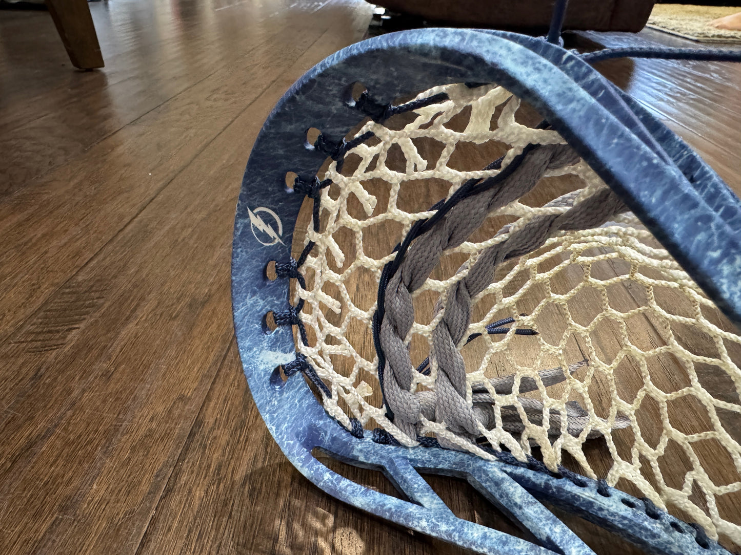 Signature Contract Pro Defense | Tampa Bay Lightning Solid + Marbling + Logo | 7D Mesh | Strung