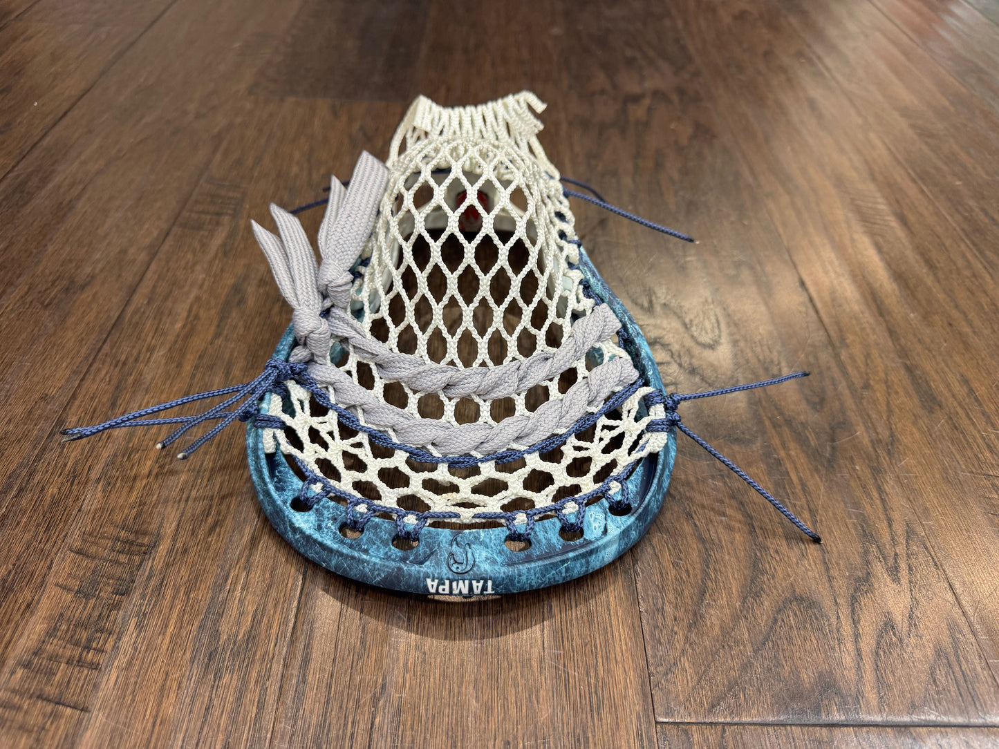 Signature Contract Pro Defense | Tampa Bay Lightning Top Fade + Marbling + Logo | 10D Mesh | Strung