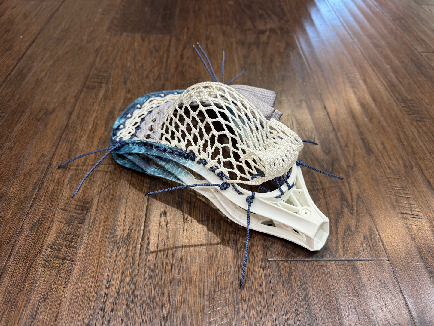 Signature Contract Pro Defense | Tampa Bay Lightning Top Fade + Marbling + Logo | 10D Mesh | Strung