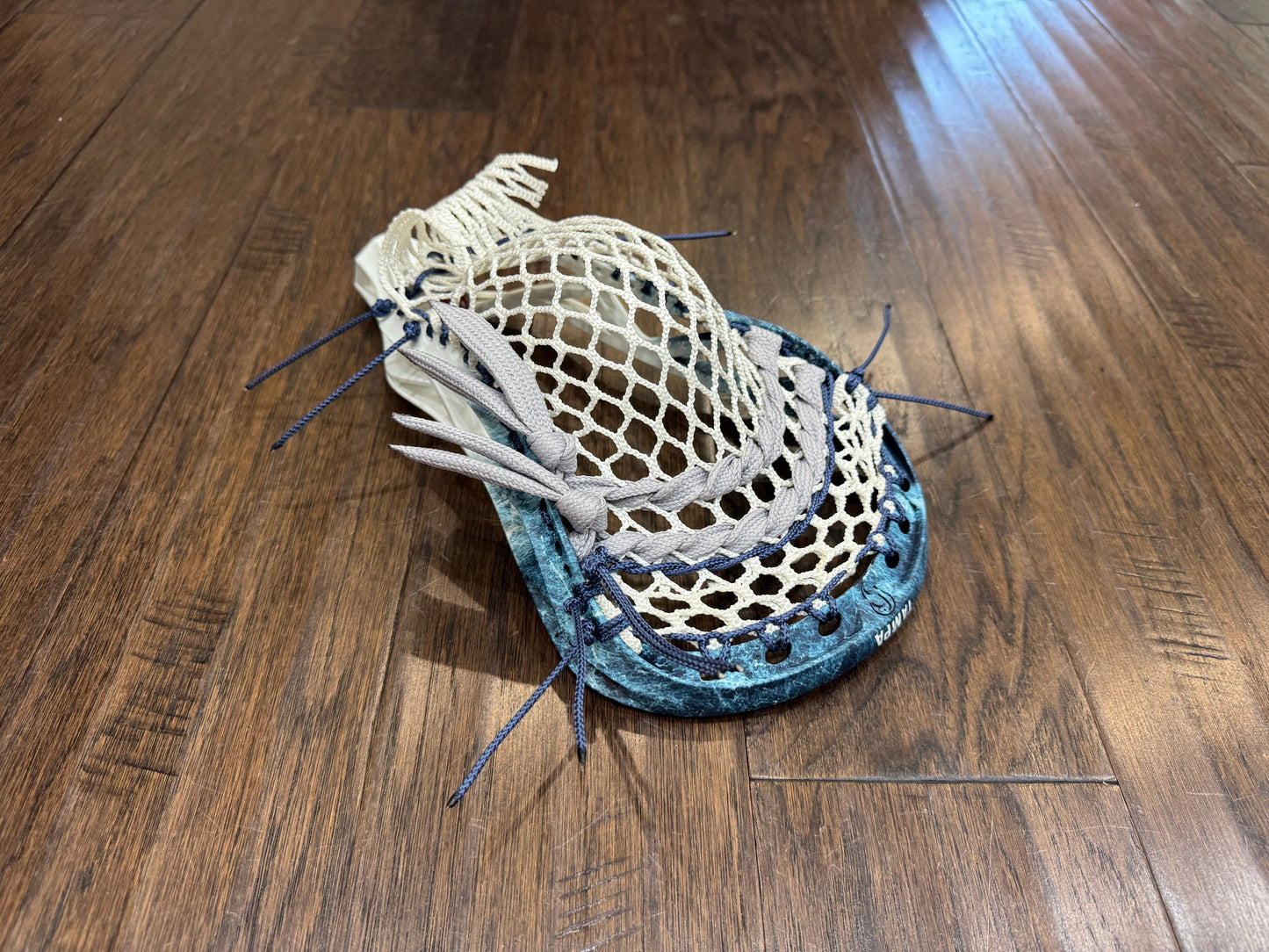 Signature Contract Pro Defense | Tampa Bay Lightning Top Fade + Marbling + Logo | 10D Mesh | Strung