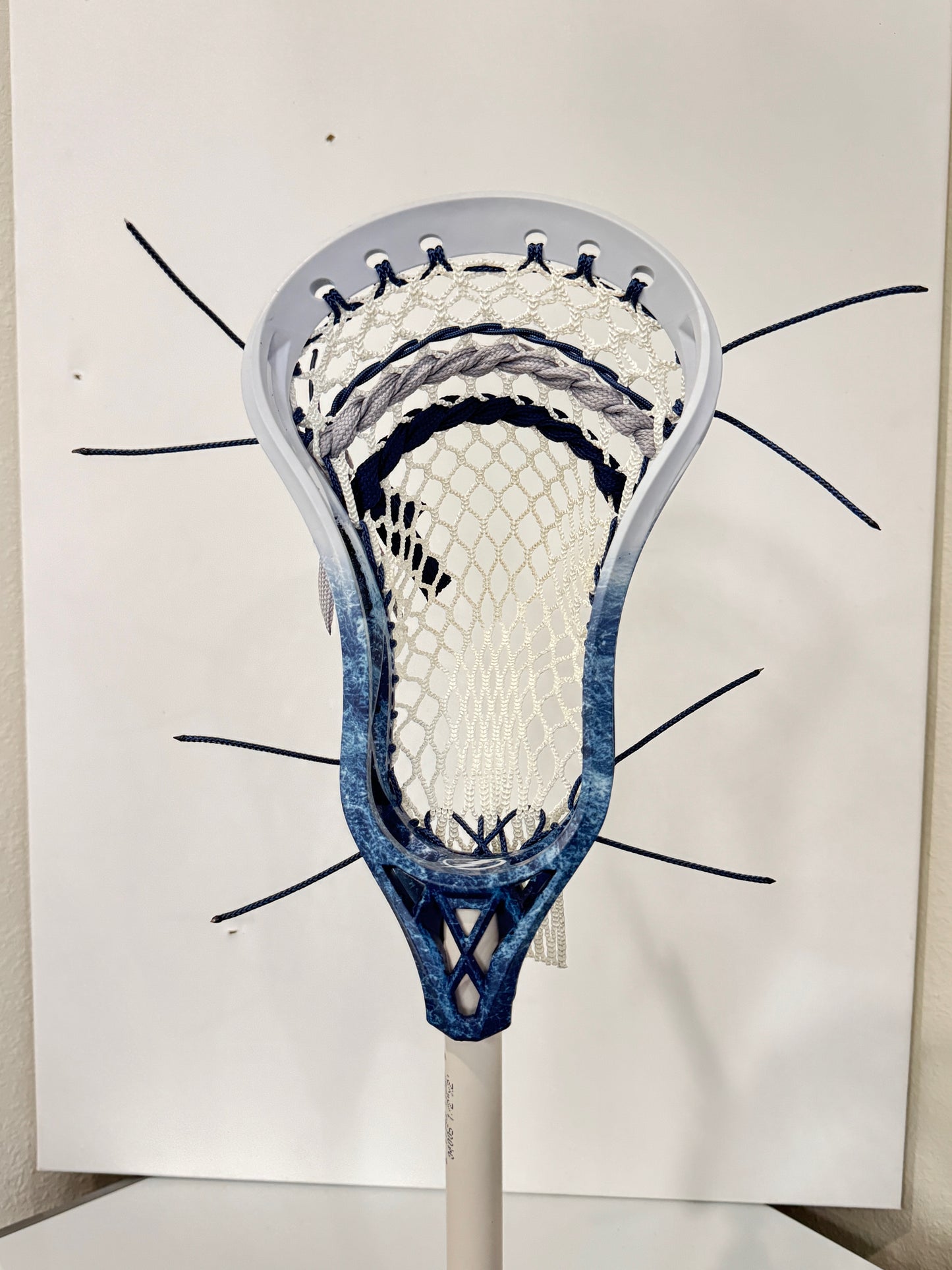Signature Contract Universal | Tampa Bay Lightning Bottom Fade + Marbling + Logo | 10D Mesh | Strung