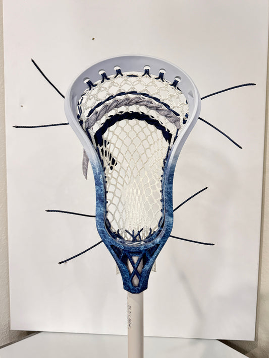 Signature Contract Universal | Tampa Bay Lightning Bottom Fade + Marbling + Logo | 10D Mesh | Strung