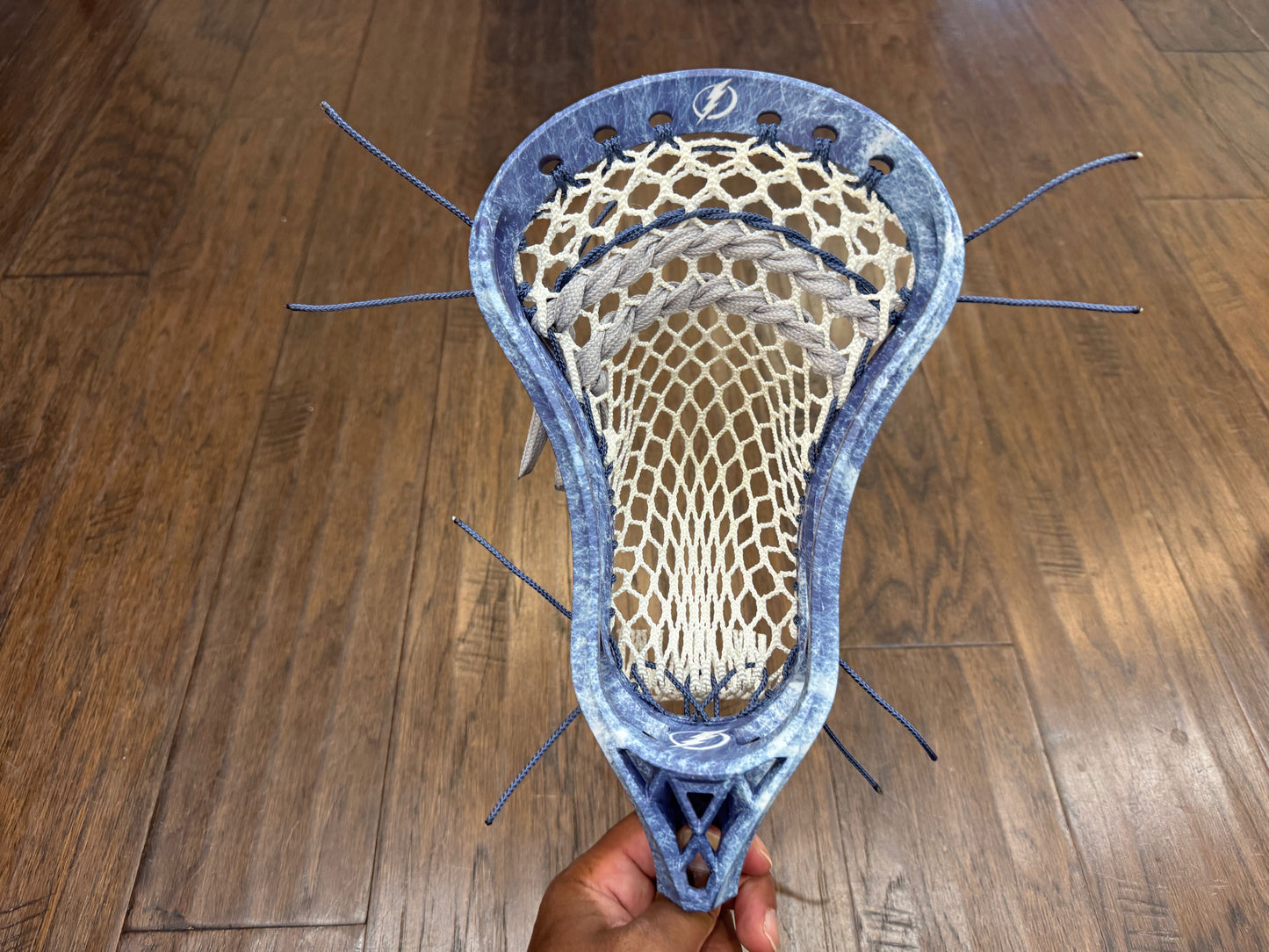 Signature Contract Universal | Tampa Bay Lightning Solid + Marbling + Logo | 10D Mesh | Strung