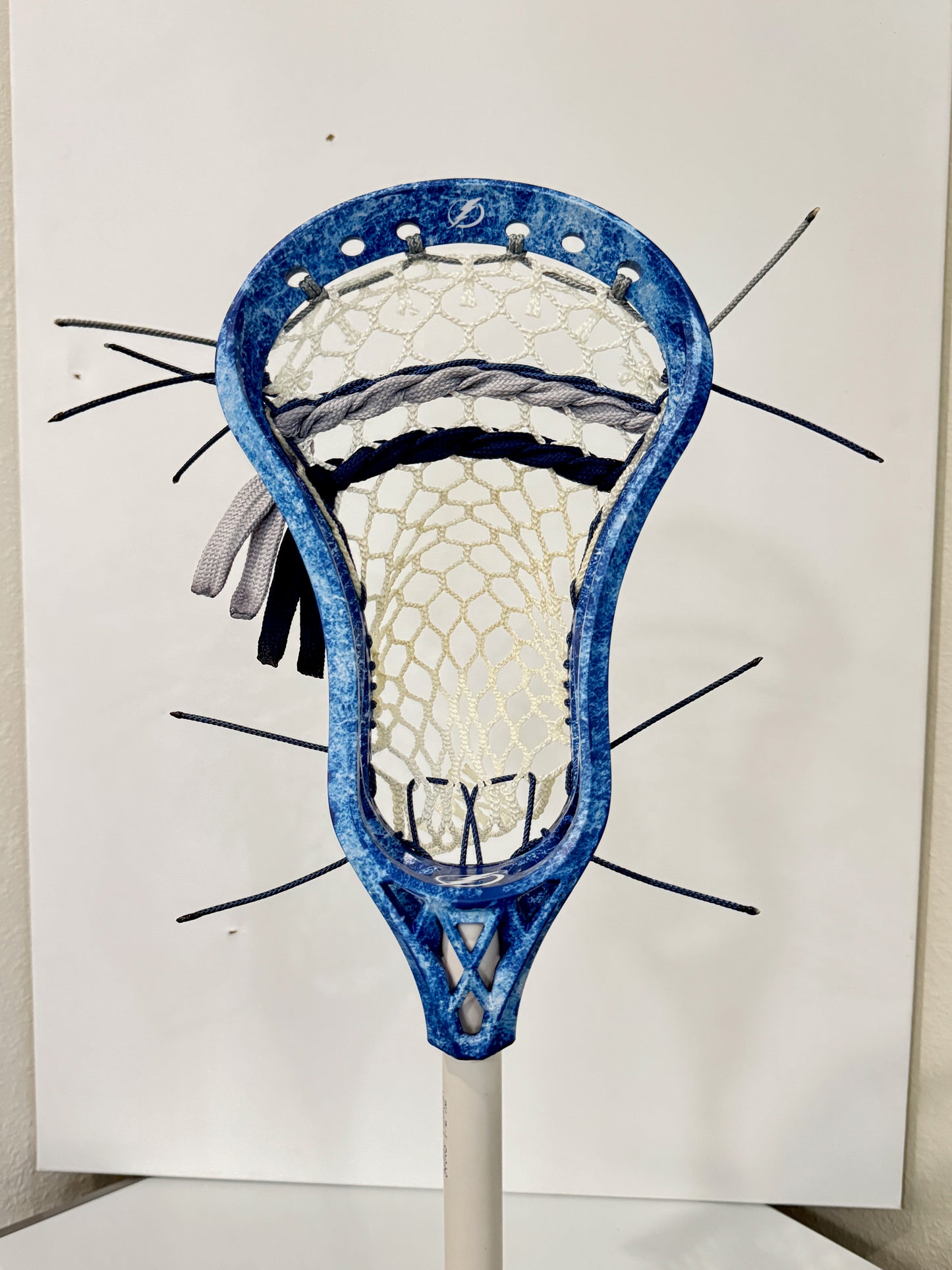 Signature Contract Universal | Tampa Bay Lightning Solid + Marbling + Logo | 7D Mesh | Strung
