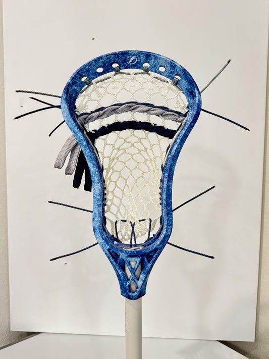 Signature Contract Universal | Tampa Bay Lightning Solid + Marbling + Logo | 7D Mesh | Strung