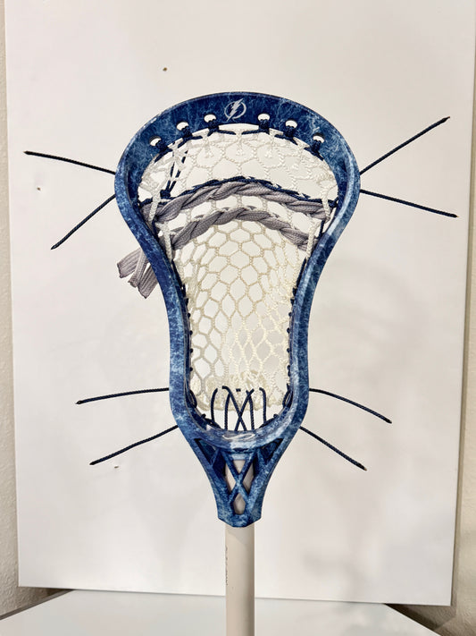 Signature Contract Universal | Tampa Bay Lightning Solid + Marbling + Logo | 7D Mesh | Strung